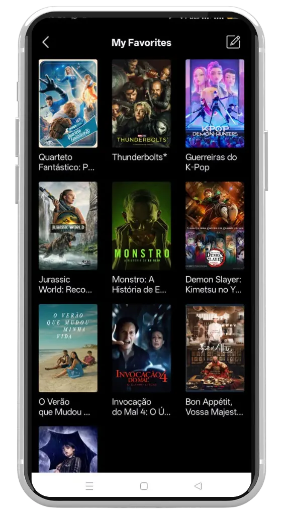 Lista de observacao e favoritos